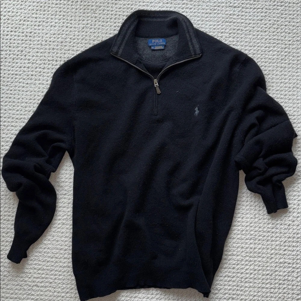 Polo Ralph Lauren Merino Wool Quarter Zip Sweater - Picture 2 of 5